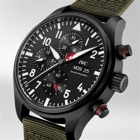 iwc pilot's watch chronograph top gun|iwc pilot top gun price.